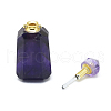 Faceted Natural Amethyst Openable Perfume Bottle Pendants G-E556-04B-3