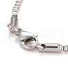 Tarnish Resistant Men's Box Chain Necklaces 304 Stainless Steel Necklaces NJEW-507L-4-3