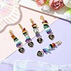 12Pcs 12 Styles Alloy Enamel Heart Constellation Pendant Decoration HJEW-JM02631-2