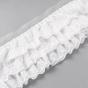 3-Layer Pleated Chiffon Flower Lace Trim OCOR-WH0066-77A-1