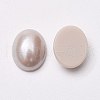 Acrylic Imitation Pearl Cabochons MACR-E007-13x18mm-FP45-2