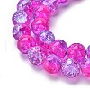 1 Strand Transparent Crackle Glass Round Beads Strands X-CCG-Q002-10mm-09-2