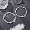 2Pcs 2 Styles Glass Beads Stretch Bracelets for Women BJEW-JB11866-1
