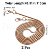 Gorgecraft 2Pcs Alloy Snake Chain Bag Strap FIND-GF0005-46KCG-2