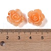 Synthetic Coral 3D Flower Rose Beads CORA-A005-14mm-30-3