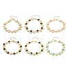 Rack Plating Brass Pave Cubic Zirconia Bear Link Chain Bracelets for Women BJEW-B109-02G-1