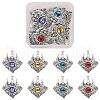 8Pcs 4 Colors Glass Pendants FIND-SZ0003-02-1