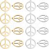 Unicraftale 20Pcs 2 Colors 201 Stainless Steel Pendants STAS-UN0032-02-1