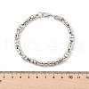 304 Stainless Steel Oval Link Chain Bracelets for Women Men BJEW-F488-63B-P-5