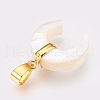 Natural White Shell Mother of Pearl Shell Pendants KK-G346-01A-3