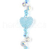 Electroplate Glass and Acrylic Rhinestone Beads Strands MAK-T011-07C-2
