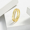 Simple Style 925 Sterling Silver Micro Pave Clear Cubic Zirconia Finger Rings WG5B003-06-1