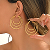 Stainless Steel Triple Hoop Earrings ZM0162-1