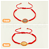 6Pcs 3 Colors Saint Benedict Medal Alloy Link Bracelets Set BJEW-FI0001-78-5