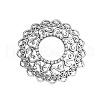 Vintage Flower Alloy Rhinestones Adjustable Rings DU6447-4