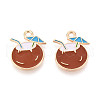 Beach Theme Alloy Enamel Pendants ENAM-T022-33C-1