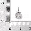 925 Sterling Silver with Cubic Zirconia Charms STER-Q004-04P-3