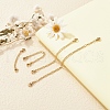 4 Strands 4 Styles 304 Stainless Steel Chain Extender STAS-YW0001-10G-5