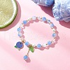 4Pcs Synthetic Moonstone & Glass Round Beaded Stretch Bracelets BJEW-JB11858-4