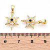 Brass Micro Pave Cubic Zirconia Pendants KK-T070-59A-G-3