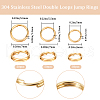 Beebeecraft 300Pcs 3 Styles 304 Stainless Steel Split Rings STAS-BBC0002-89-2