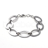 304 Stainless Steel Link Chain Bracelets BJEW-G582-41P-1