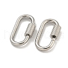 304 Stainless Steel Screw Carabiner Lock Charms STAS-C092-04D-P-2