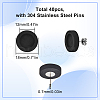 SUNNYCLUE 40Pcs Wooden Stud Earring Findings FIND-SC0012-24-2