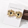 304 Stainless Steel Studs Earrings for Women EJEW-K306-31G-2