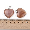 Natural Sunstone Pendants G-G956-B80-3