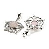 Natural Rose Quartz Pendants G-P517-01P-04-2