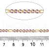 Handmade Brass Enamel Oval Link Chains CHC-L053-08G-02-2