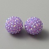 AB Color Plated Acrylic Rhinestone Beads OACR-WH0036-17E-2