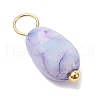20Pcs Opaque Baking Painted Crackle Glass Charms PALLOY-JF03952-03-4