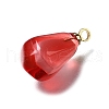 Brass Acrylic Pendants OACR-R006-01G-19-2