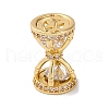 Ion Plating(IP) Brass Micro Pave Cubic Zirconia Pendants KK-U042-04G-1