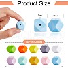 100Pcs Silicone Beads Mixed Color Hexagonal Silicone Beads Bulk Spacer Beads Silicone Bead Kit for Bracelet Necklace Keychain Jewelry Making JX307A-2