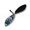 2Pcs Natural Abalone Shell/Paua Shell Pendants SHEL-A005-01C-2