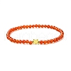 Natural Carnelian Beads Stretch Bracelets for Women Men BJEW-JB11346-2
