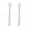 304 Stainless Steel Chain Tassel Earrings EJEW-I248-26-2
