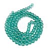 Frosted Transparent Glass Bead Strands X1-GLAA-P065-8mm-08-5