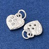 925 Sterling Silver Pave Clear Cubic Zirconia Pendants STER-A047-05A-S-2