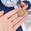 MAYJOYDIY US 2Pcs 925 Sterling Silver Spring Gate Rings STER-MA0001-01-3