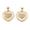 Brass Pendants KK-H002-11A-G-RS-1