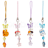 Glass & Porcelain & Acrylic Mobile Straps HJEW-DR00028-1