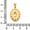 Golden 304 Stainless Steel Pendants STAS-K300-02G-L-3