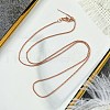 1.5mm Rack Plating Brass Box Chain Adjustable Slider Necklaces for Women Men MAK-L044-05RG-3
