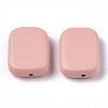 Painted Natural Wood Beads WOOD-R265-07H-2