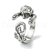 Monkey Alloy Open Cuff Rings RJEW-K275-49AS-1