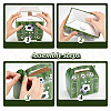 Olycraft 16Pcs 2 Colors Football Print Paper Boxes with Handle Hole CON-OC0001-62-4